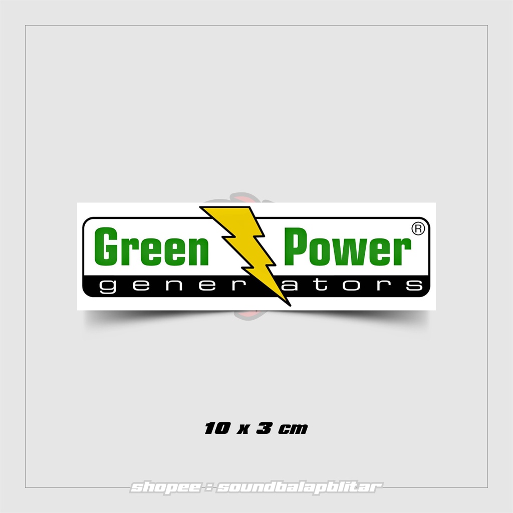 Stiker Green Power Racing Sponsor Motor Vynil Anti Air