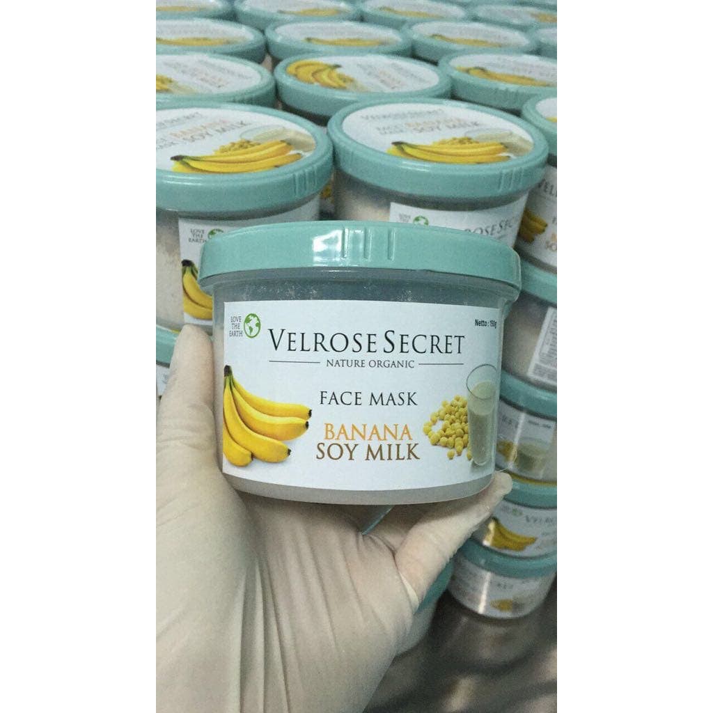 Lulur Wajah BPOM Velrose Secret Nature Organic - BANANA SOY MILK