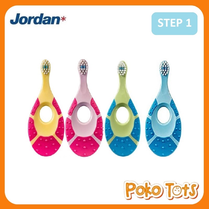 Jordan Oral Care Kids Step 1 Toothbrush Extra Soft Sikat Gigi Anak Usia 0-2Tahun