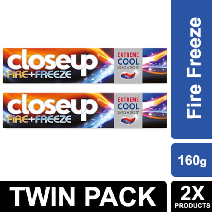 Closeup Pasta Gigi Fire Freeze 160g - Twin Pack Unilever