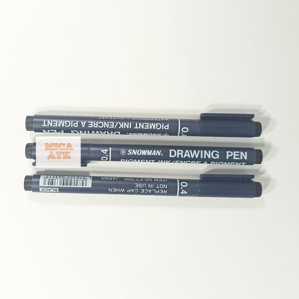 

SNOWMAN Drawing Pen 0.4 Hitam [ ECER ]
