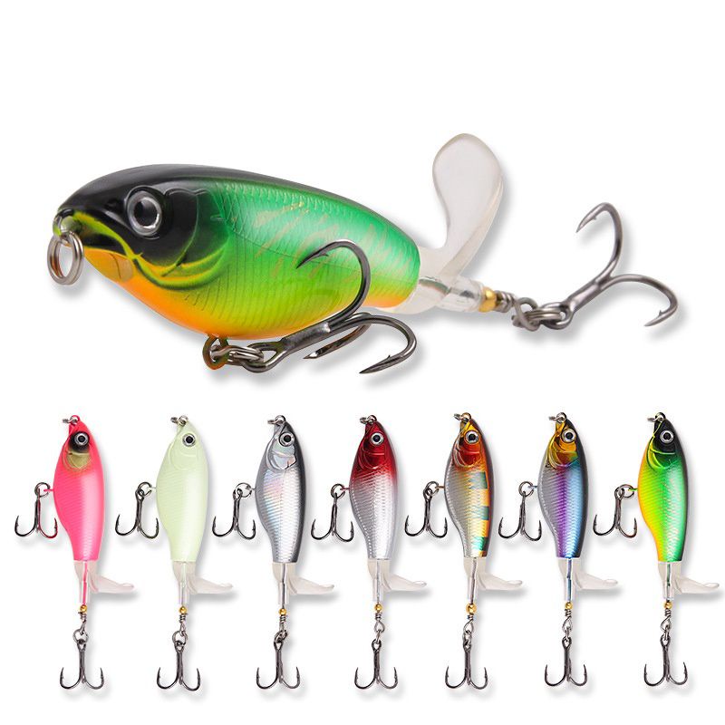 Whopper Plopper MINI 6cm 11gr - Umpan Casting Gabus Top Water Propeller Mini
