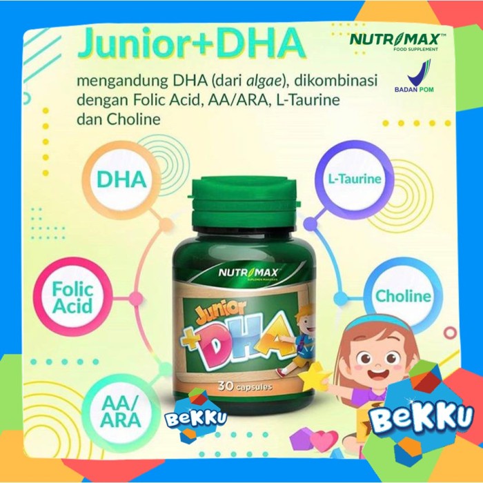 Nutrimax Junior + Dha 30S / Vitamin Untuk Otak Anak / Bekku Vit Anak -