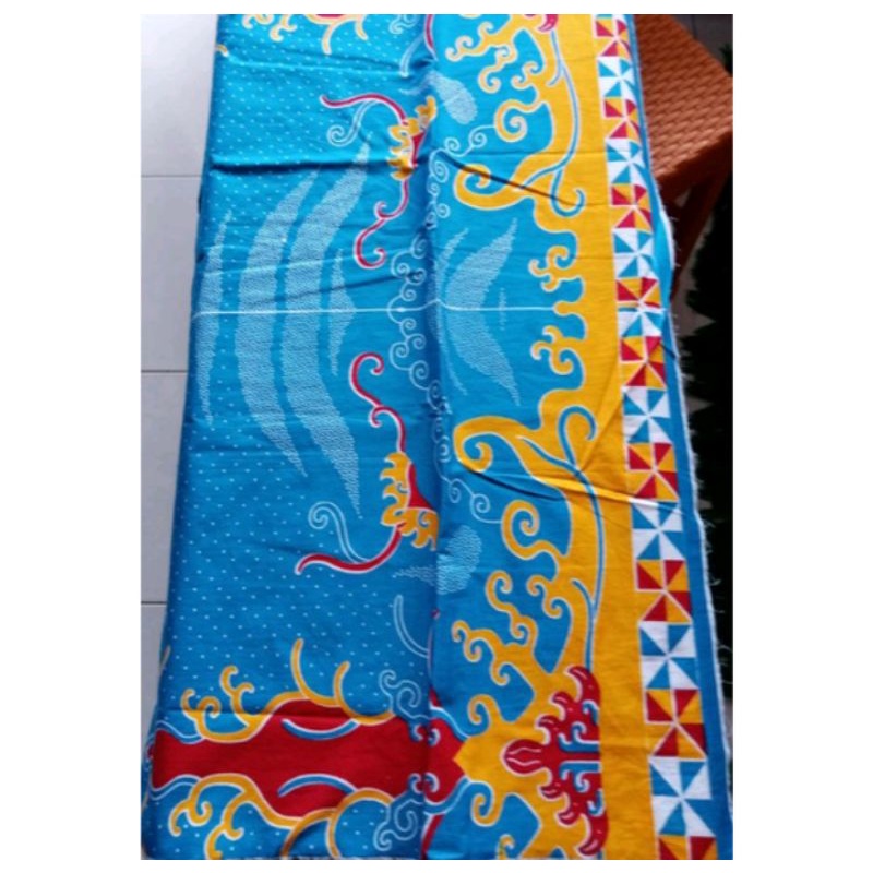Bahan Batik Lampung Semi Sutra Elegan Biru Muda