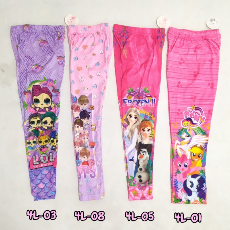 Celana Legging Anak / Legging Anak Karakter / Legging Anak Perempuan BTS LOL Little Pony Frozen