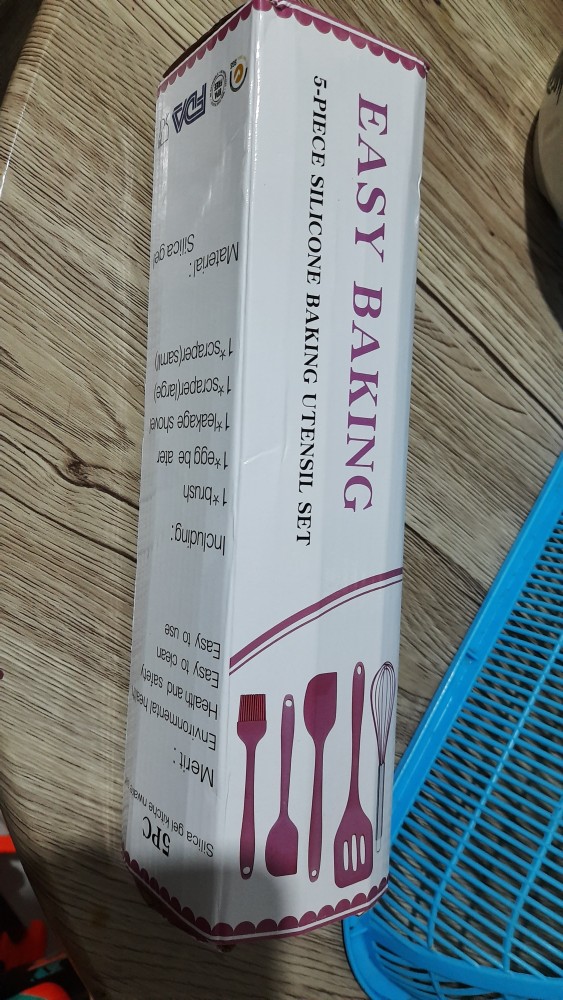 Freemir Set (5 In 1) Peralatan Masak Resistant Sillicon Kitchen Utensil Pengocok Telur Kue Spatula