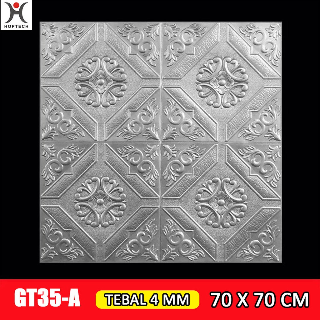 Wallpaper 3D FOAM / Wallpaper Dinding 3D Motif Foam Batik Bunga More High Quality / Wallfoam 3D-GT35-A