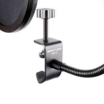 Pop Filter Mikrofon Penyaring Suara Dual Layer BOP / Alat Penyaring Suara Microphone Speaker Subwoofer / Filter Mikrofon youtuber Microfon Mic Filter Premium Penyaring Suara Dual Layer / Penyaring Suara Rekaman Siaran Langsung Suara Jernih Berkualitas