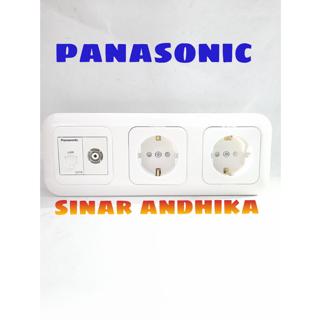 MODUL DATA CAT 6+TV+STOP KONTAK DOUBLE (CP) PANASONIC WEJ 7823 860121