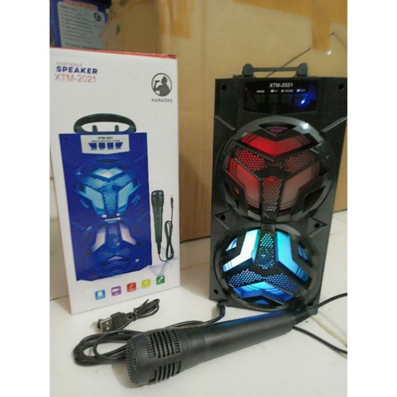 Speaker Bluetooth Portable XTM-2021 plus free Mic Speaker
