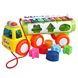 Xylophone Truck Mainan Musik / Shape Sorter / Mengenal Bentuk / Mobil