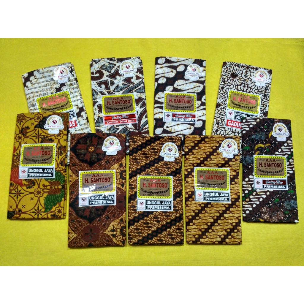 Katalog 2 Batik H SANTOSO AAA Unggul Jaya Primisima Kain Warna Putih