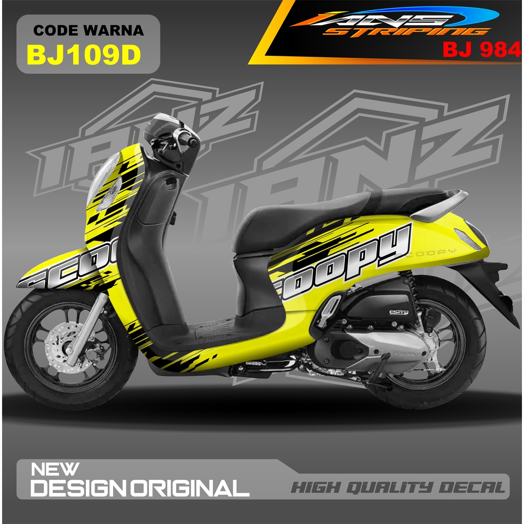 STICKER DECAL SCOOPY FULL BODY / STICKER VARIASI SCOOPY MOTIF BALI / STICKER SCOOPY