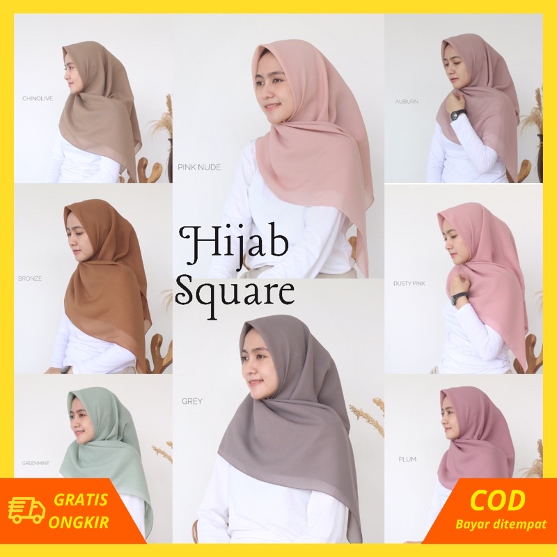 HIJAB PLAIN SQUARE