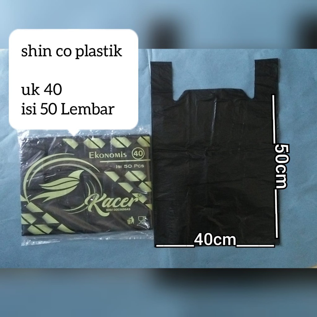 hd kantong kresek plastik hitam KACER EKONOMIS uk 40