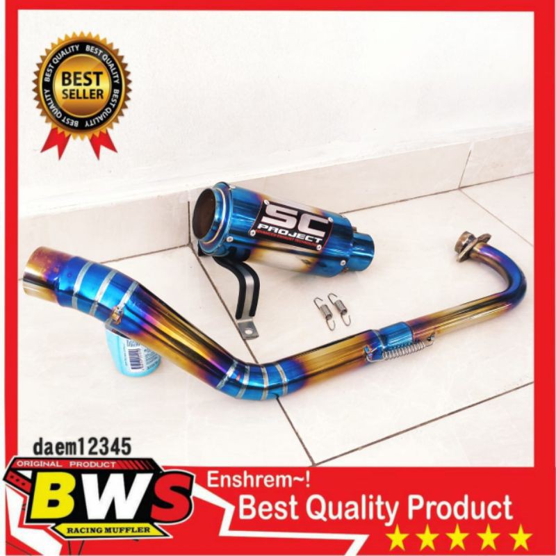 Knalpot SC project blue moon Jupiter Vega Revo Supra