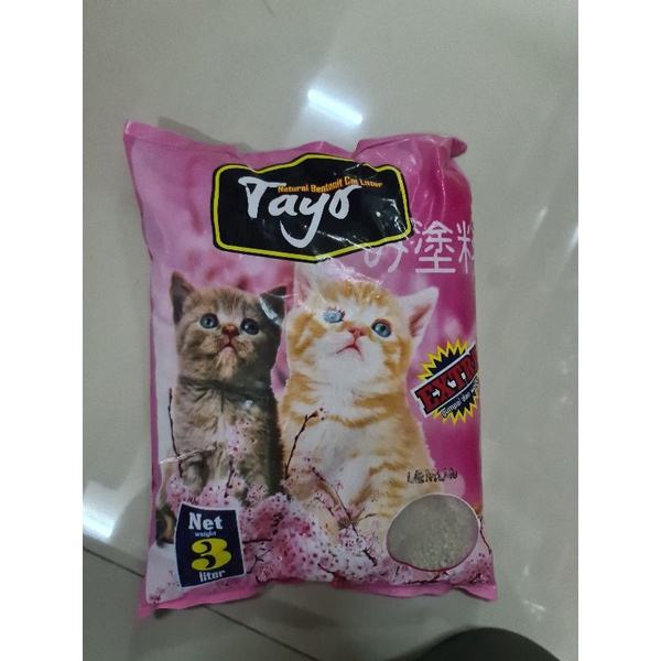 Pasir Kucing Gumpal wangibTayo 3 liter