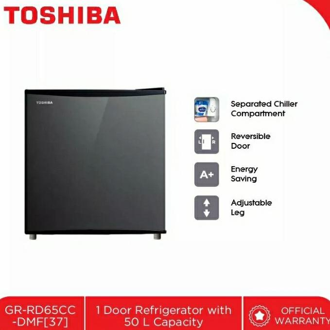 Toshiba Kulkas Mini Portable Gr Rd65Cc Dmf 50Liter Single Door Rd 65Cc Km76878
