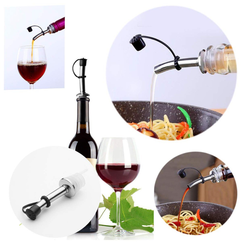 Pourer Tutup Botol Wine Stainless Penutup Botol Minuman Tutup Botol Syrup Wine pourer