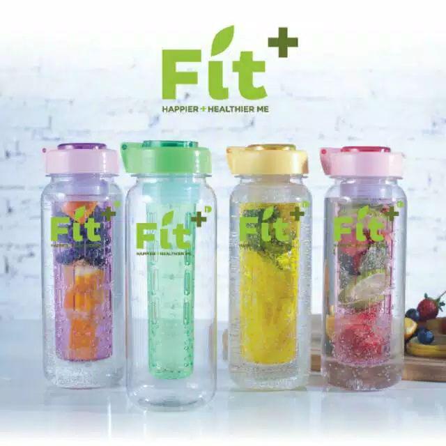 Per Pcs Botol Infuse Water Fit Plus Daily Or Max / Bottle Fit+ Pilihan 4warna Hijau Hitam Biru Ungu