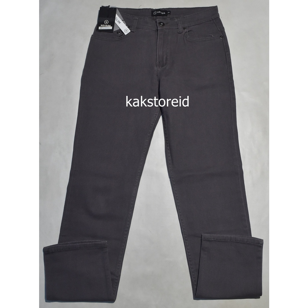 Celana Jeans Panjang Pria NEVADA Abu Slimfit KOT 29 ORIGINAL