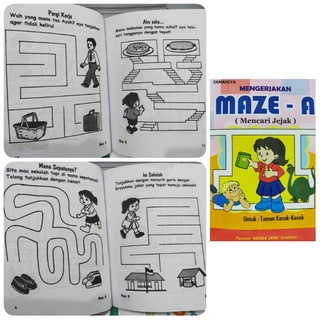 Jual Buku Mencari Jejak Maze Untuk Anak TK Dan PAUD - (SJ) | Shopee ...