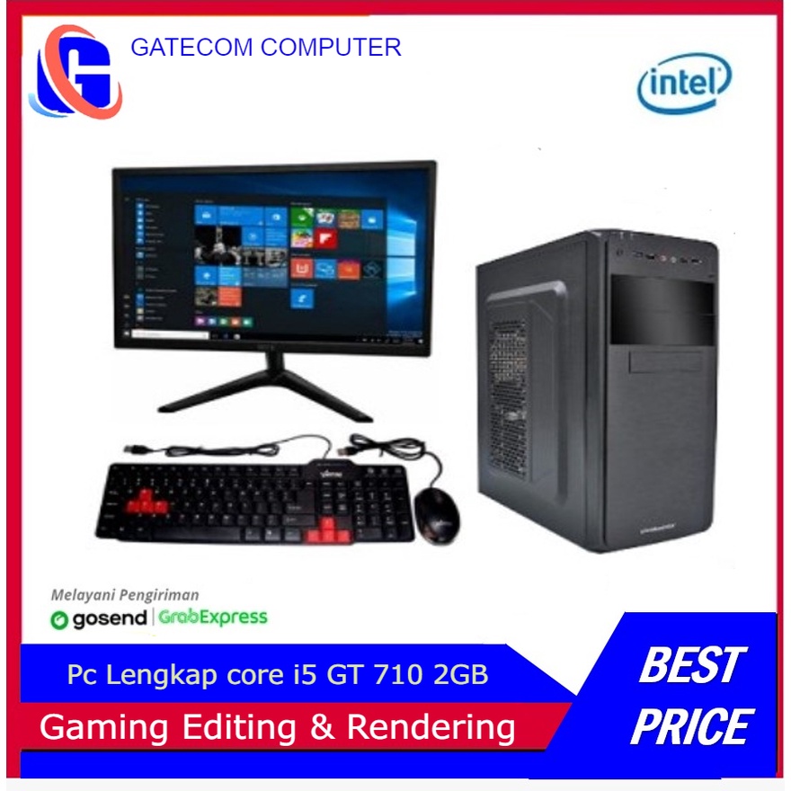 Pc Lengkap core i5 / Vga Gt 710 2GB  / DDR 8GB / Monitor 19 inci