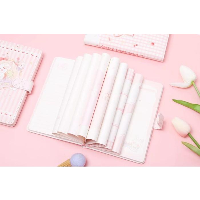 

BUKU TULIS / NOTEBOOK / PLANNER MOTIF RABBIT CHERRY SWEET | SOFTCOVER