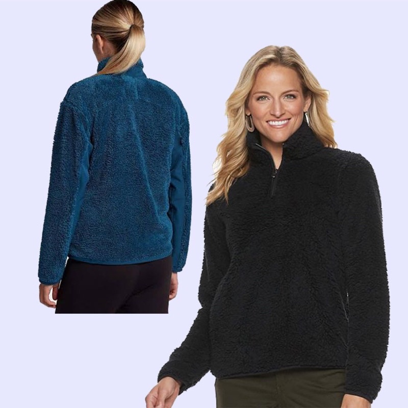 lovemecorner SONOMA SNJ HALFZIP SHERPA JAKET WANITA JAKET BIGSIZE WANITA JAKET SIZE JUMBO JACKET WAN