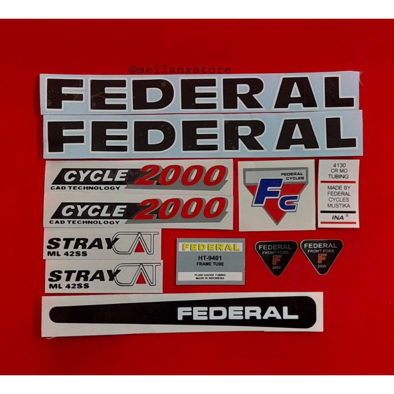 

Stiker Sepeda federal Stray cat