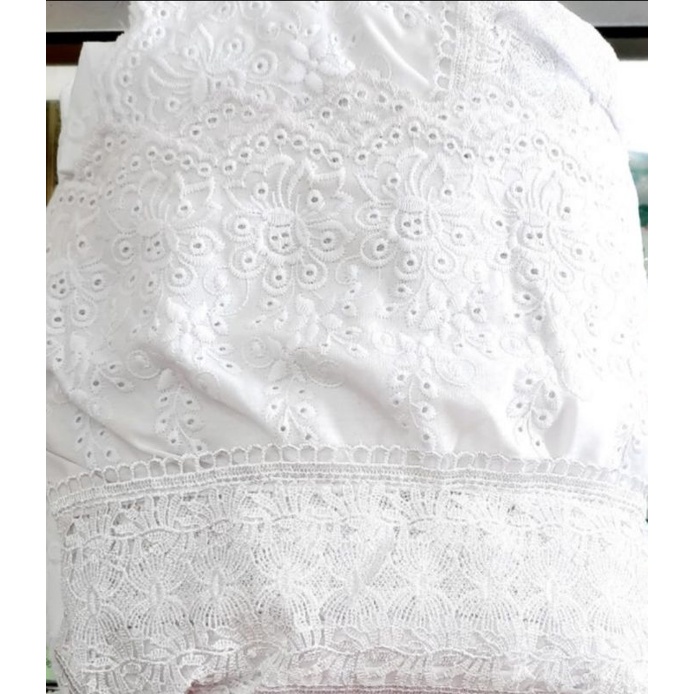 Mukena katun full bordir mukena mewah besar jumbo