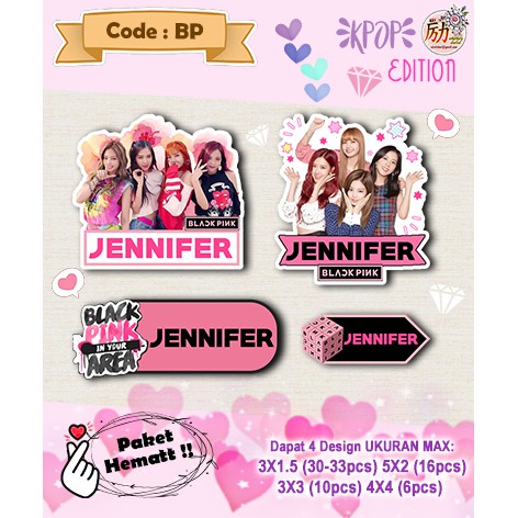 

❤️ Sticker Label Nama Waterproof ~ K-POP Series