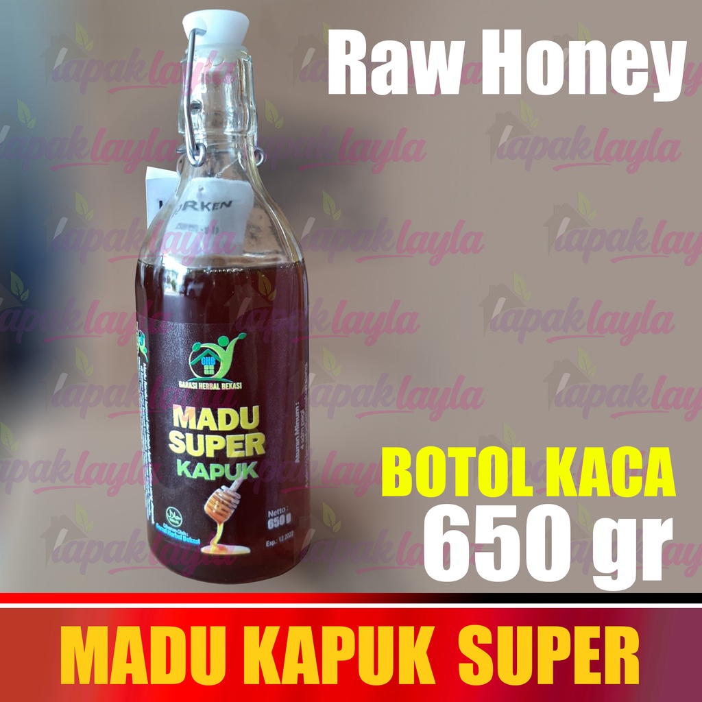 MADU KAPUK SUPER &quot;RAW HONEY&quot; 650 GRAM / MADU BOTOL BELING