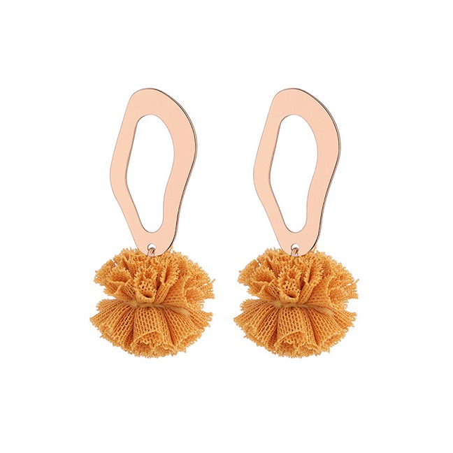 LRC Anting Tusuk Fashion Irregular Shape Decorated Earrings