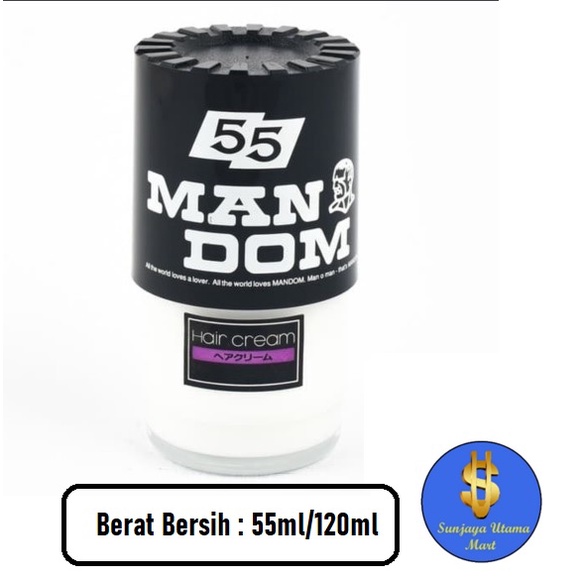 Mandom Hair Cream 55ml/120ml-Minyak Rambut Pria Mandom