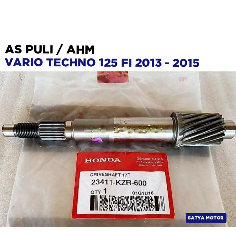 As Puli Vario Techno 125 Fi 2013 2014 2015 / Pulley Pully Puly / Original Honda 23411-KZR-600