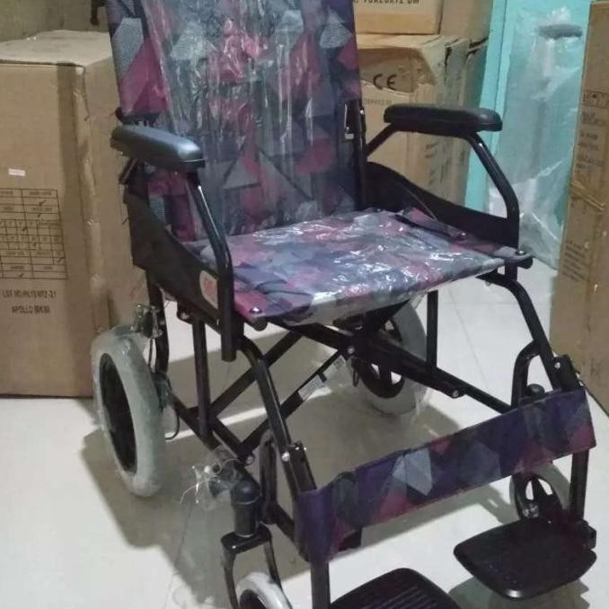 TS001 KURSI RODA TRAVELING GEA FS 868 BLACK STEEL KURSI RODA TRAVEL LIPAT