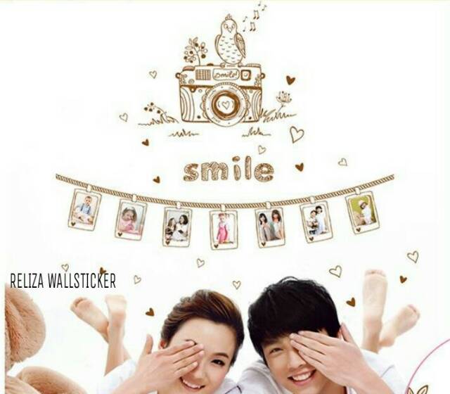 RELIZA WALLSTICKER / STIKER DINDING SMILE FRAME BINGKAI FOTO Wallsticker AY9203