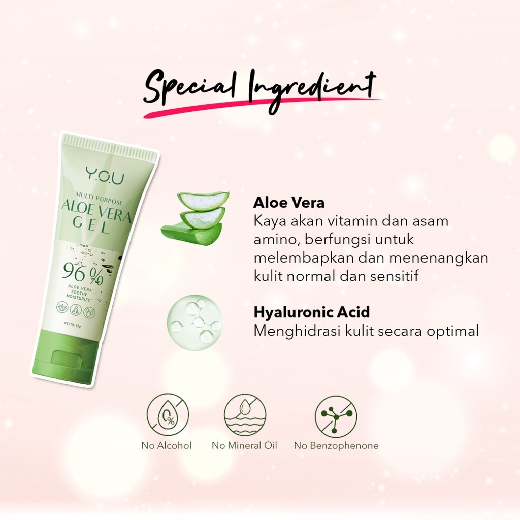 Kosmetik You Multi Purpose Aloe Vera Gel 180gr