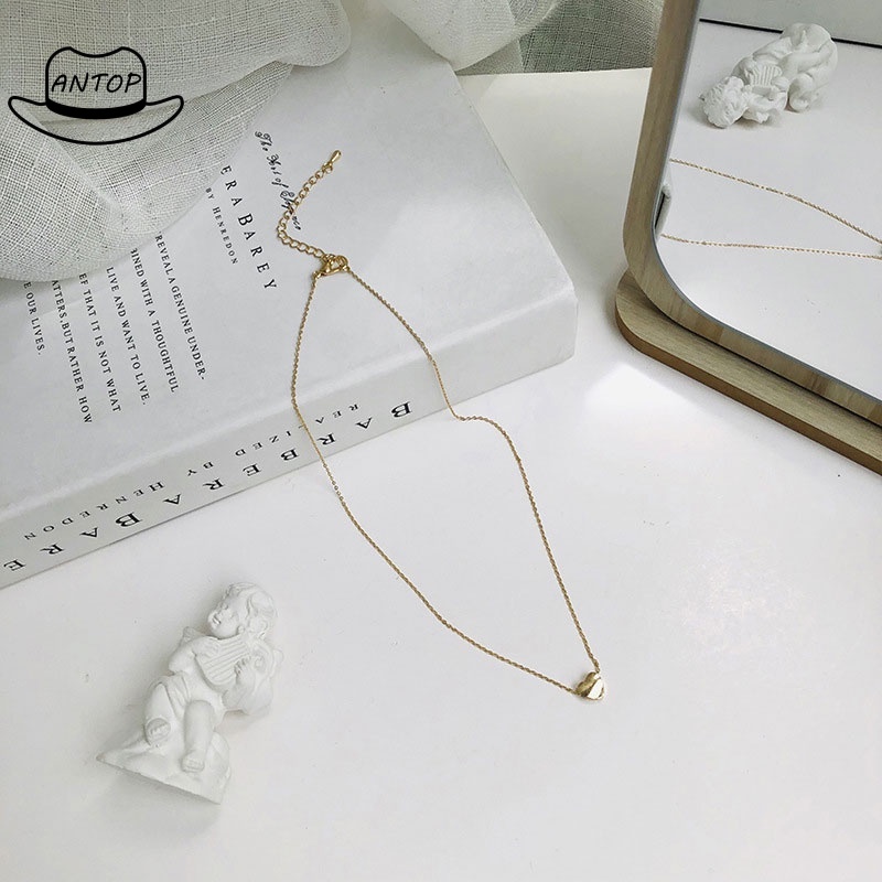 Kalung Titanium Anti Karat Dengan Bentuk Cinta Kalung Fashion Wanita Model ANTOP