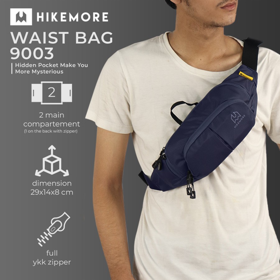 Hikemore 9003 Tas Selempang Pinggang Waist Bag Outdoor Original