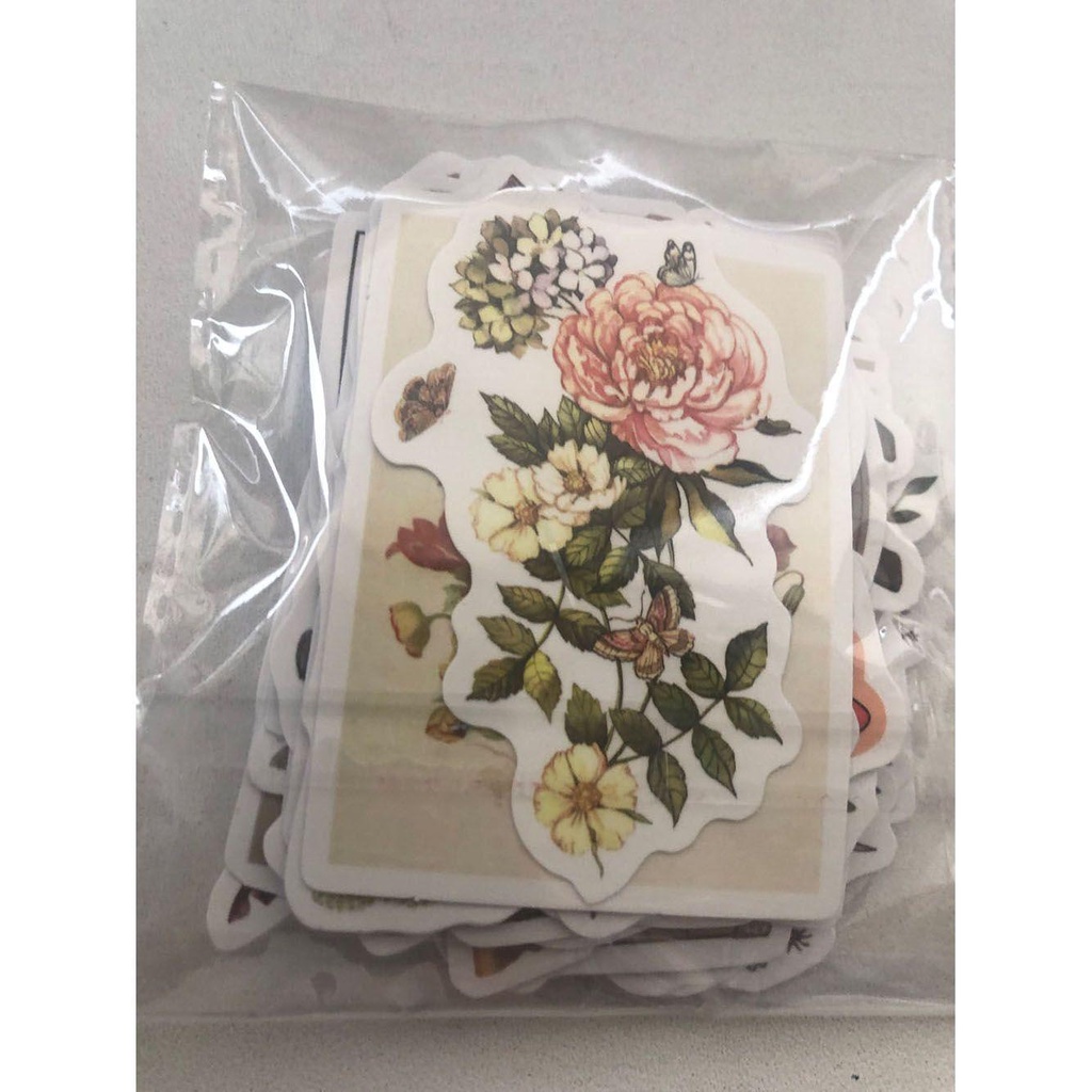 Preva 50pcs/set Stiker Vintage Tahan Air Untuk Koper Bagasi Gitar Laptop Dapat Diulang Tempel Dekorasi Rumah