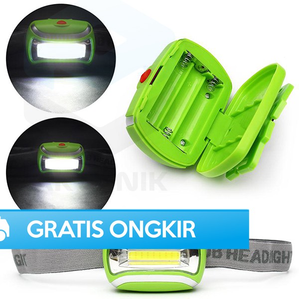 HEADLAMP OUTDOOR WATERPROOF TAFFLED ORIGINAL CH-2016 SENTER LED MURAH