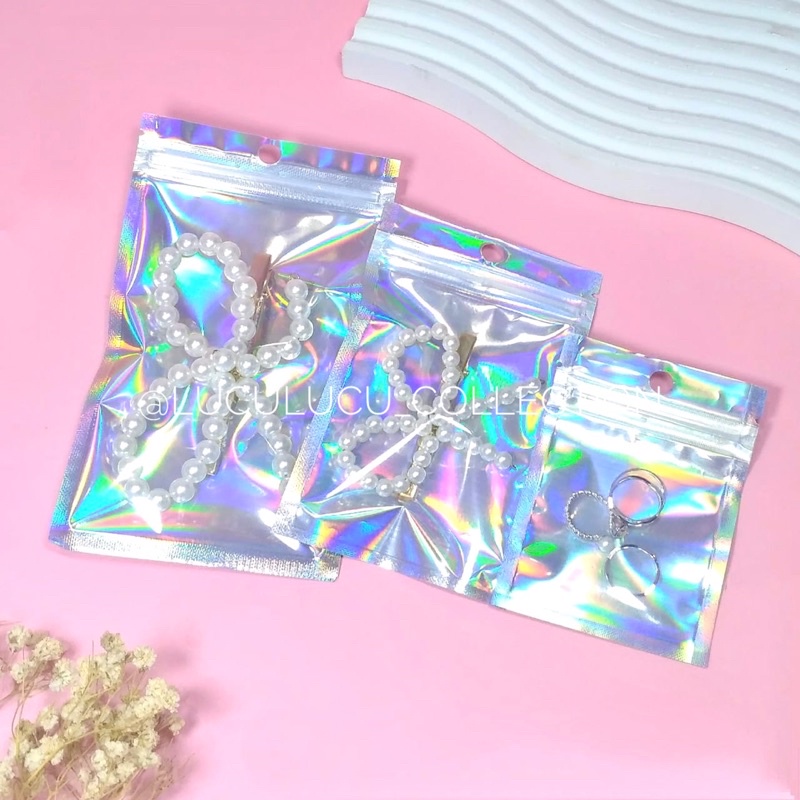 Ziplock Hologram (1 pc) / Plastik Ziplock Zip Lock Klip Plong Packing Aksesoris Display Hologram