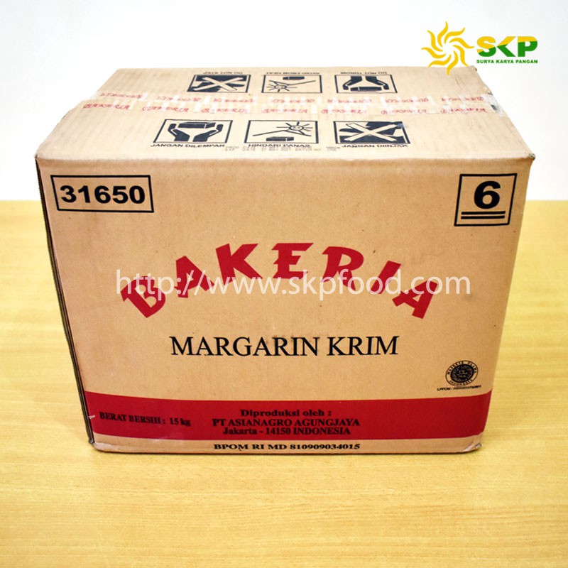 

Bakeria Margarin krim 15 Kilogram / Mentega / Margarine krim Serbaguna/ Setara FORVITA @15kg