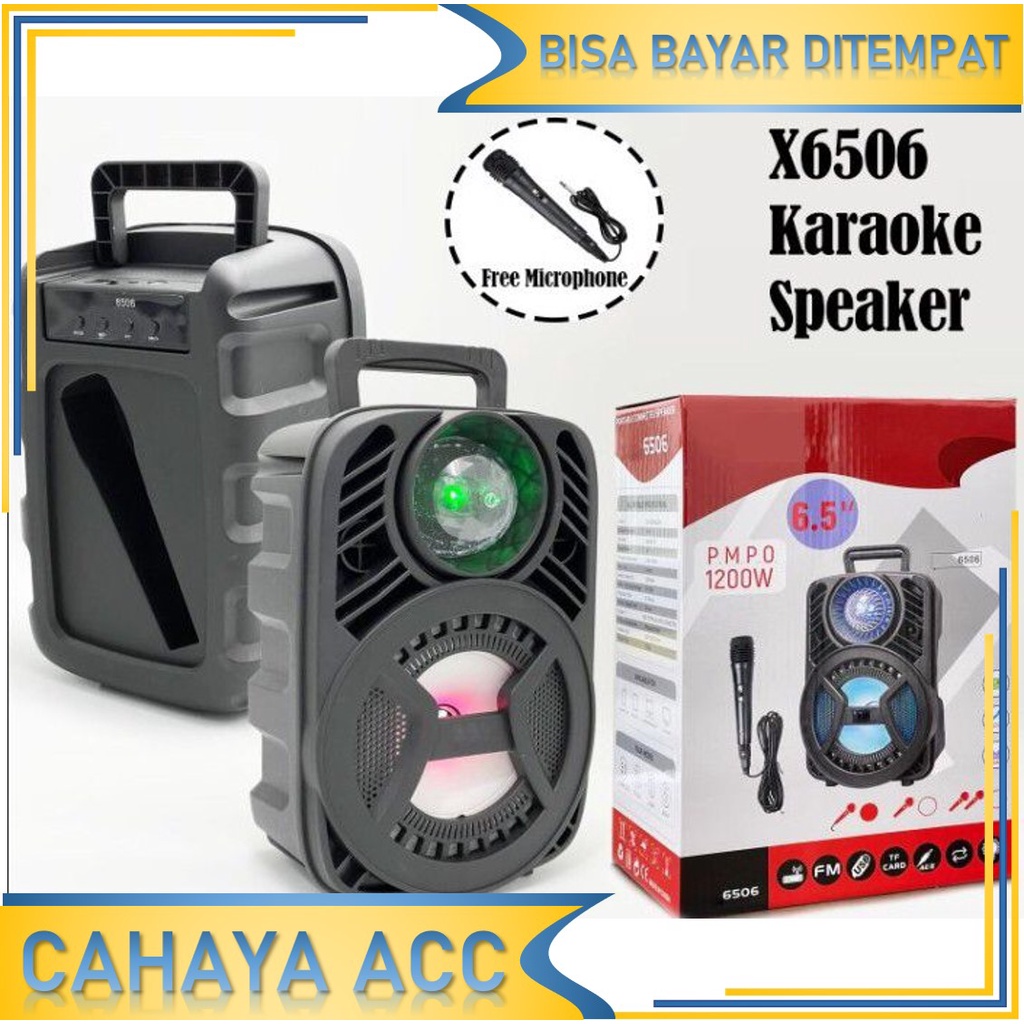 SPEAKER KARAOKE BLUETOOTH XTM-6506 UKURAN 6.5 INCH BONUS MIC - SPEAKER BLUETOOTRH FREE MIC SUPER BASS