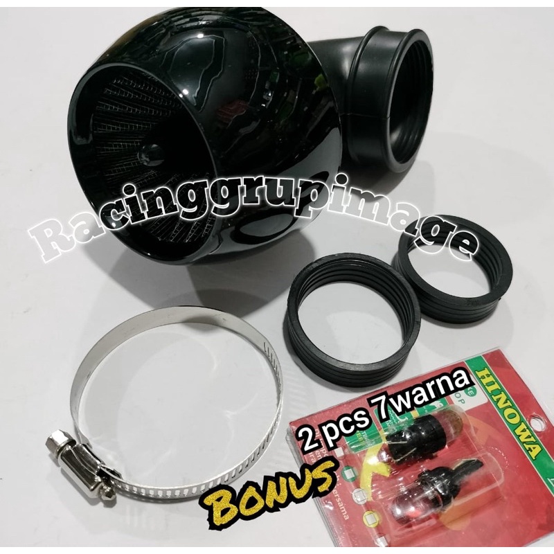 [ model TURBIN PESAWAT ] FILTER KARBU Racing  power filter karbu PE 24 26 28 30 dan PWK saringan udara universal