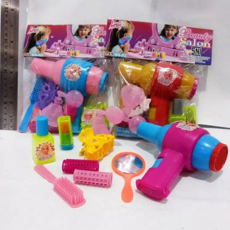 Mainan anak perempuan hair dryer mainan salon salonan lengkap-1