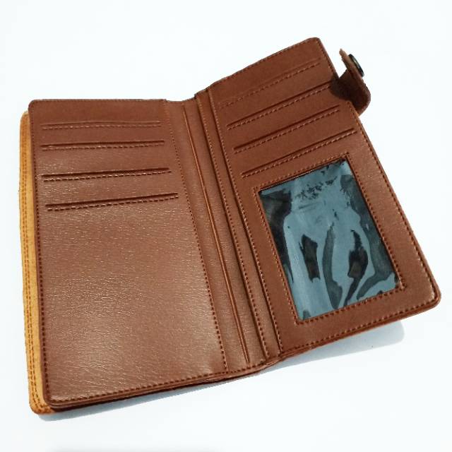 Dompet pria panjang semi kulit // levi's // coklat tua