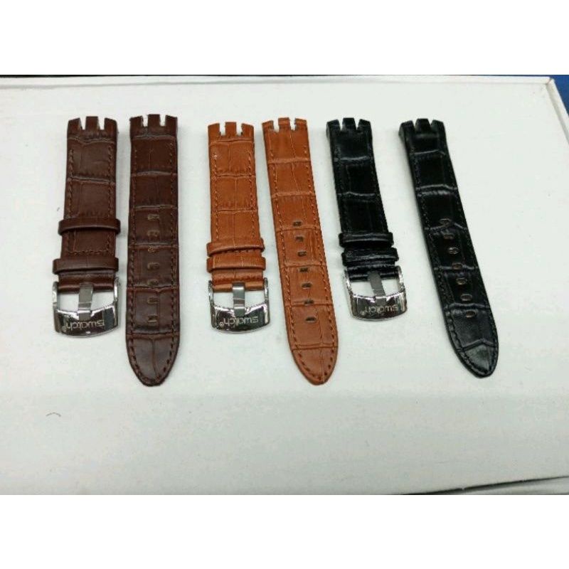 Strap Tali Jam Tangan Kulit Swatch 007